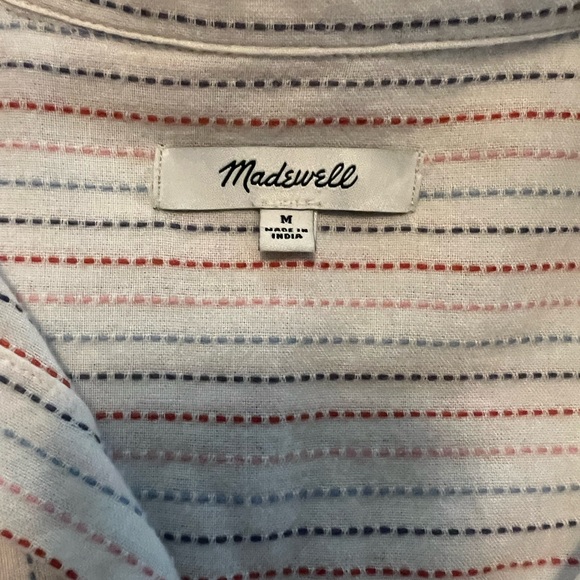 Madewell Embroidered Striped Button Down - Picture 3 of 5